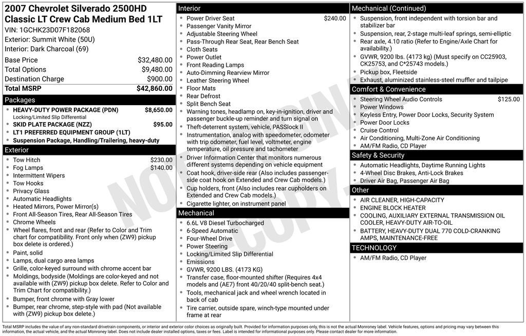 2007 Chevrolet Silverado 2500HD Classic LT1