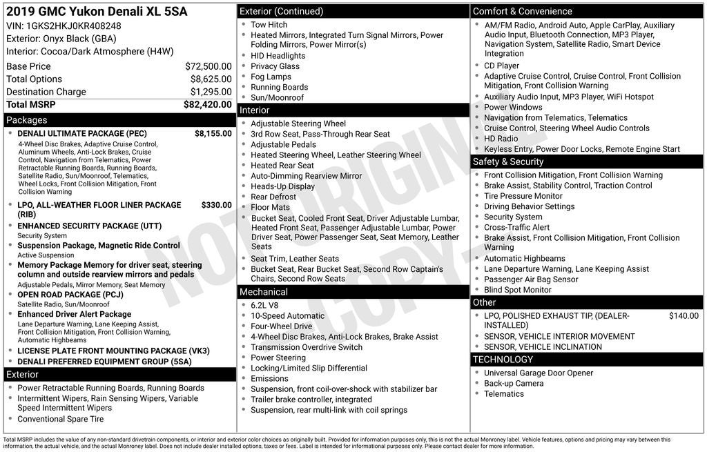 2019 GMC Yukon XL Denali Denali