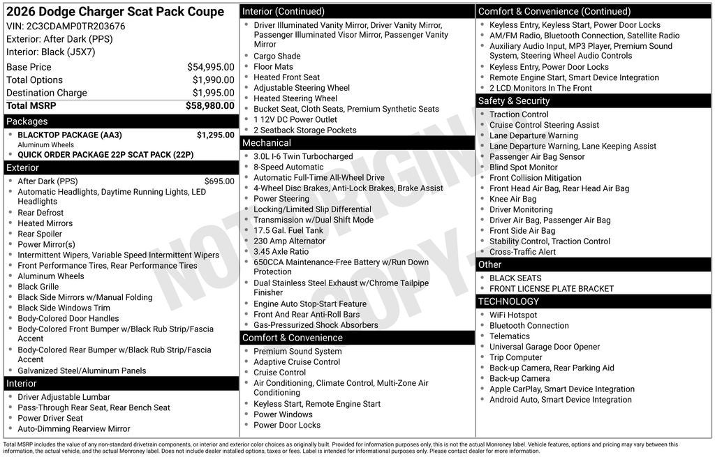 2026 Dodge Charger R/T Scat Pack
