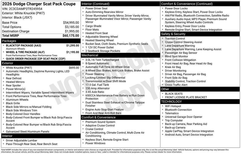 2026 Dodge Charger R/T Scat Pack
