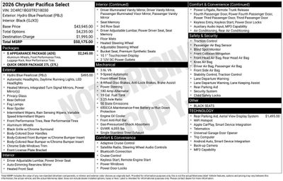 2026 Chrysler Pacifica Select
