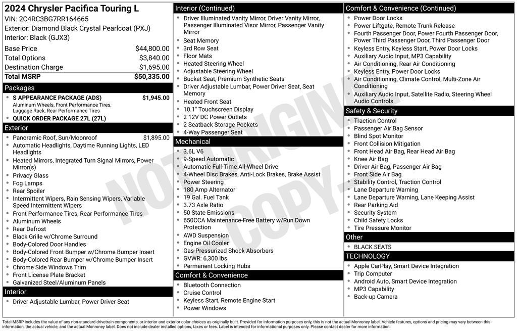 2024 Chrysler Pacifica Touring L