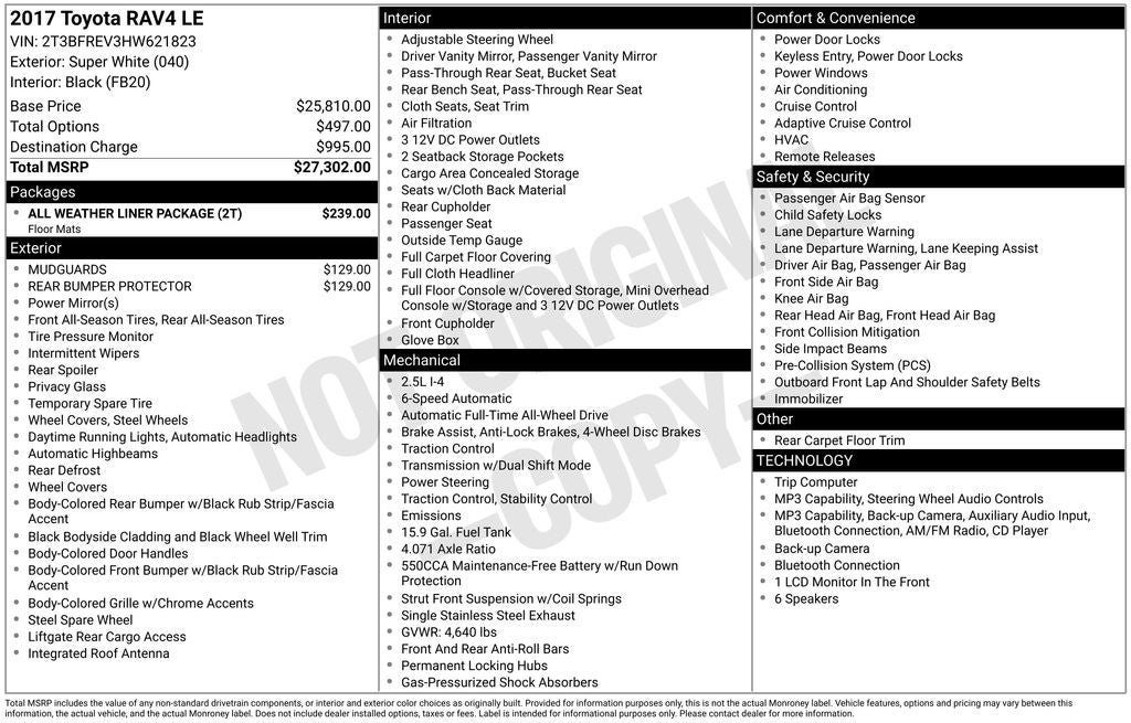 2017 Toyota RAV4 Base
