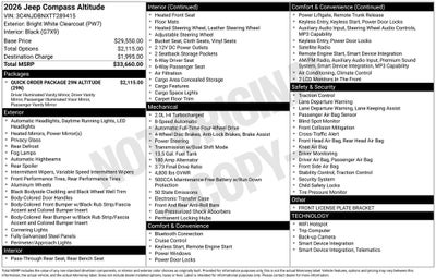 2026 Jeep Compass Latitude Altitude