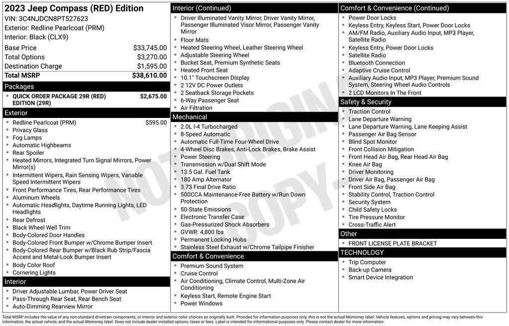 2023 Jeep Compass (Red) Edition