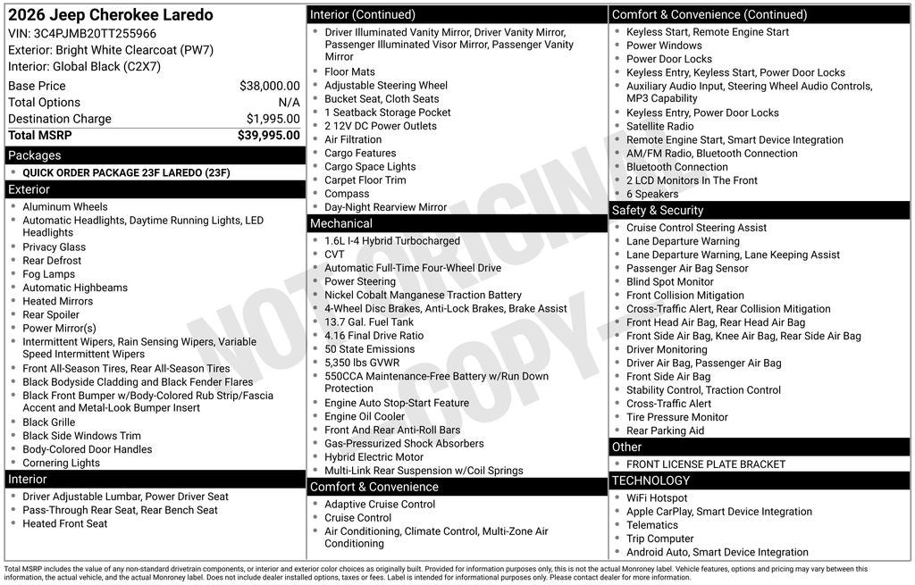 2026 Jeep Cherokee Laredo
