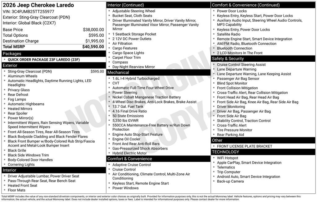 2026 Jeep Cherokee Laredo