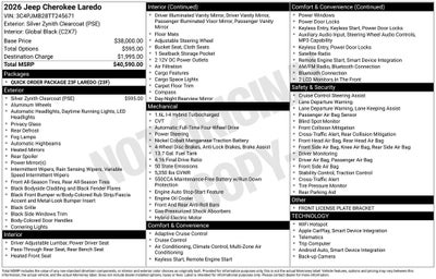 2026 Jeep Cherokee Laredo