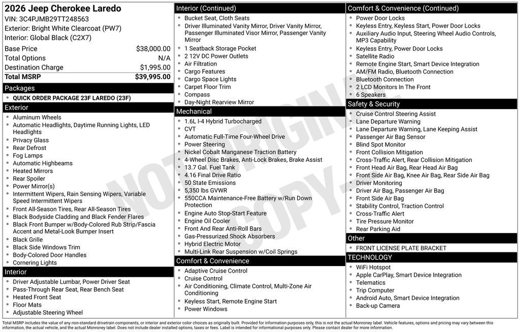 2026 Jeep Cherokee Laredo