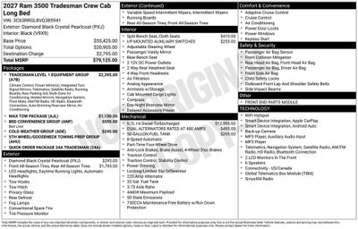 2027 RAM 3500 Tradesman