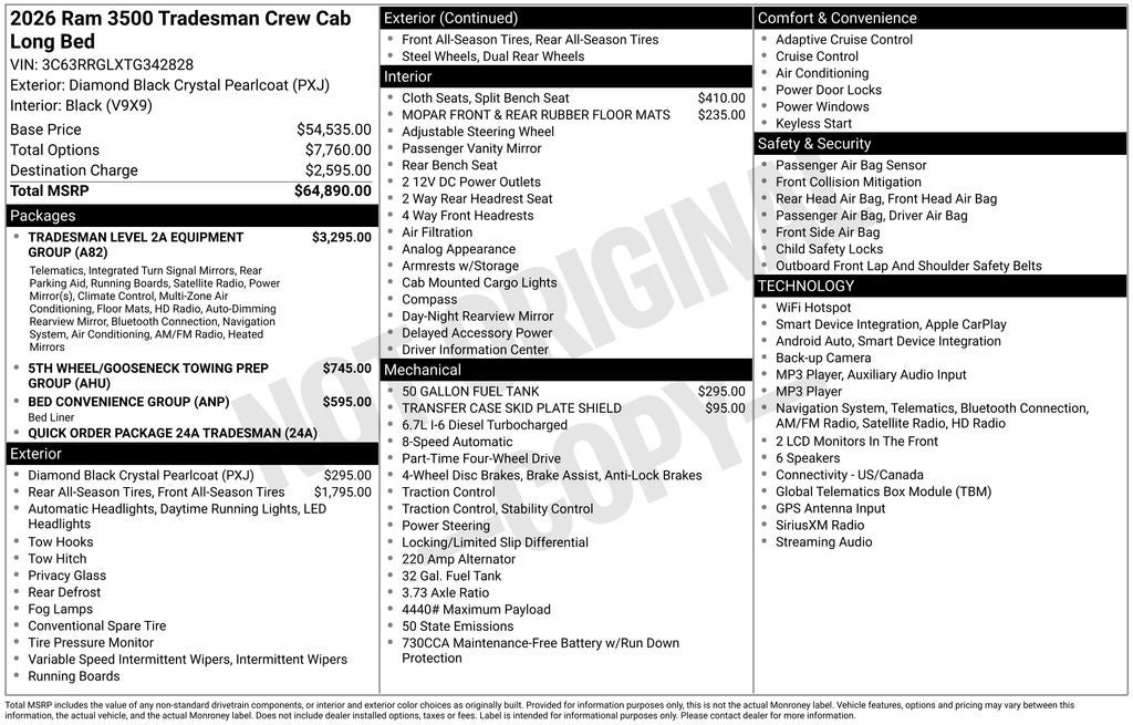 2026 RAM 3500 Tradesman