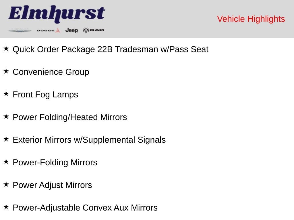 2025 RAM ProMaster 2500 High Roof 159 WB