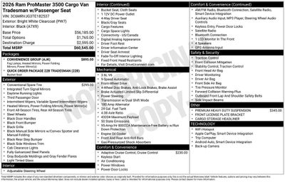 2026 RAM ProMaster Cargo Van High Roof