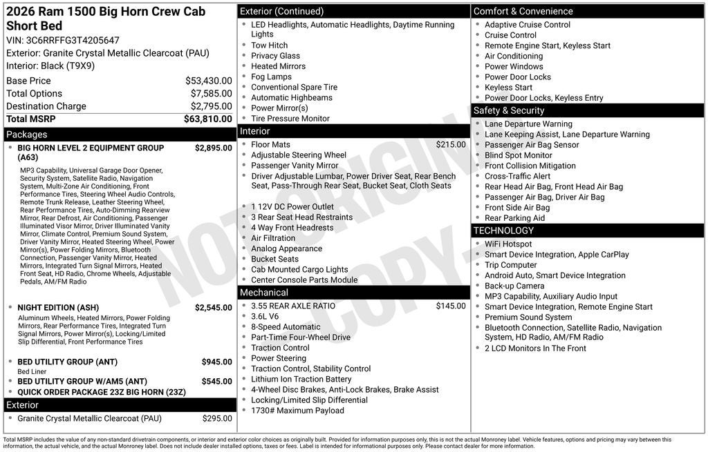 2026 RAM 1500 Big Horn
