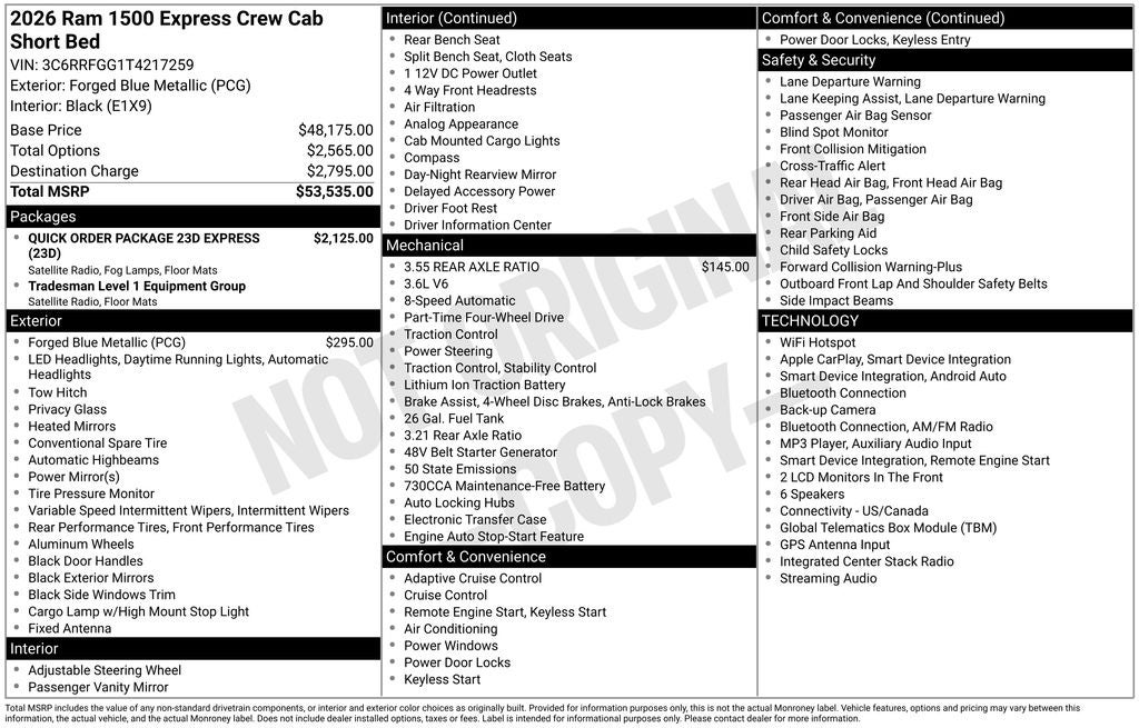 2026 RAM 1500 Express