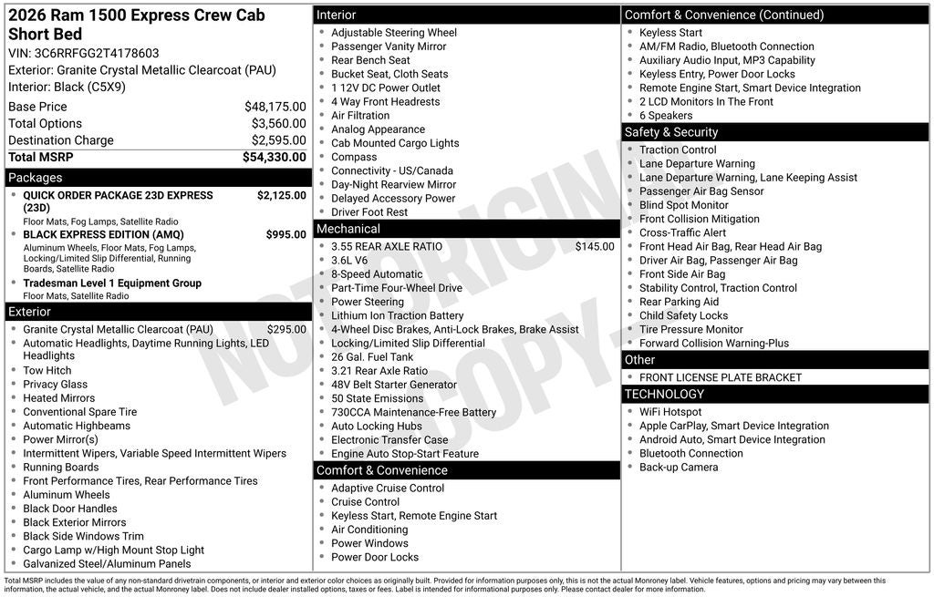 2026 RAM 1500 Express
