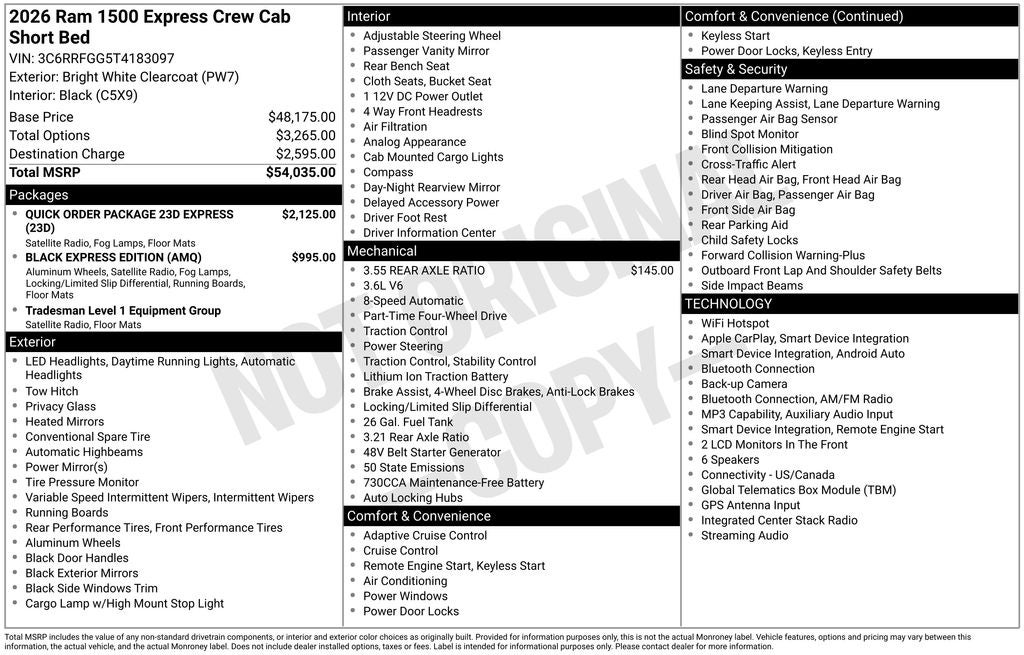 2026 RAM 1500 Express