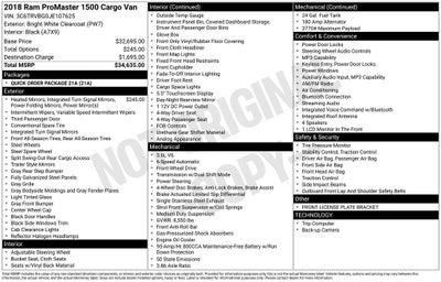 2018 RAM ProMaster 1500 Base 136 WB