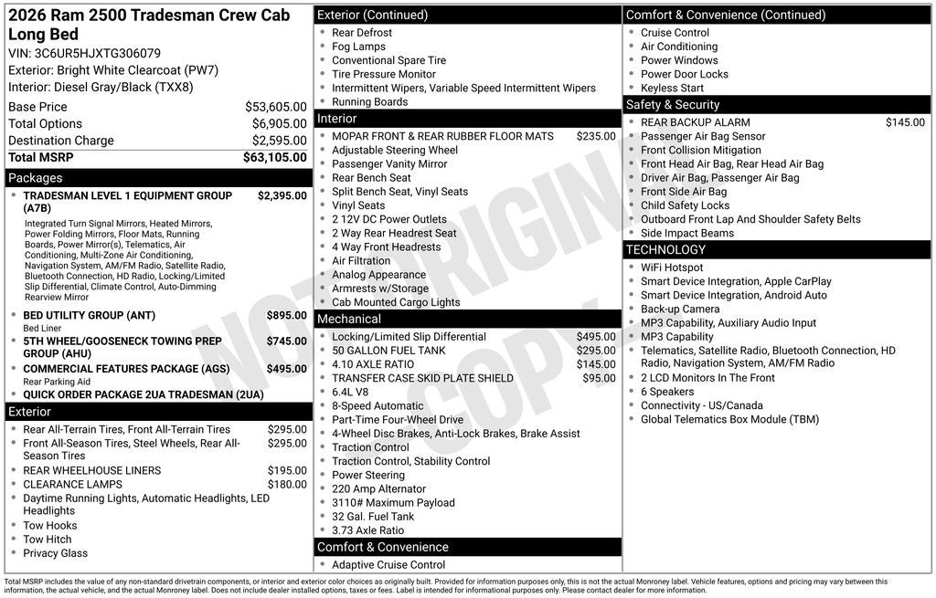 2026 RAM 2500 Tradesman