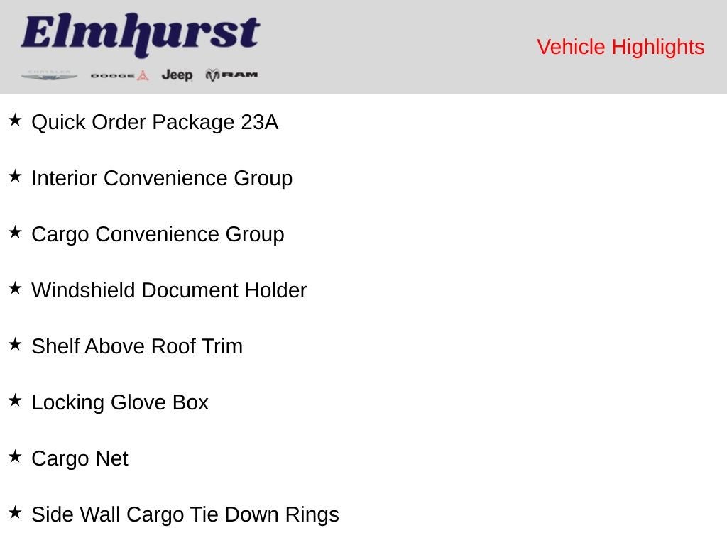 2014 RAM ProMaster Cargo Van High Roof
