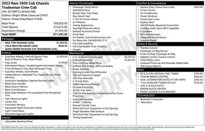 2023 RAM 3500 Chassis Cab Tradesman