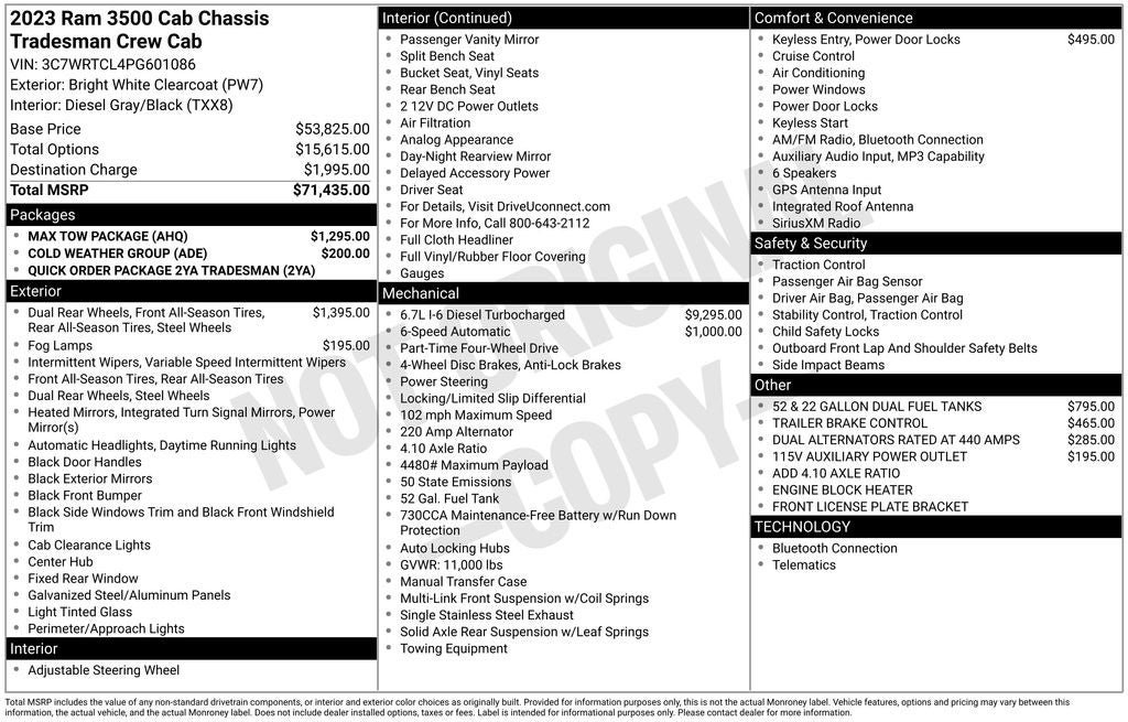 2023 RAM 3500 Chassis Cab Tradesman