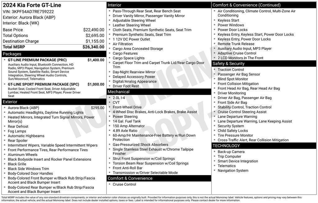 2024 Kia Forte GT-Line