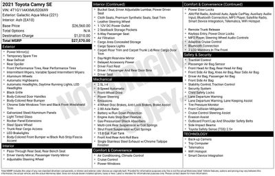 2021 Toyota Camry SE