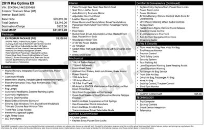 2019 Kia Optima EX Turbo