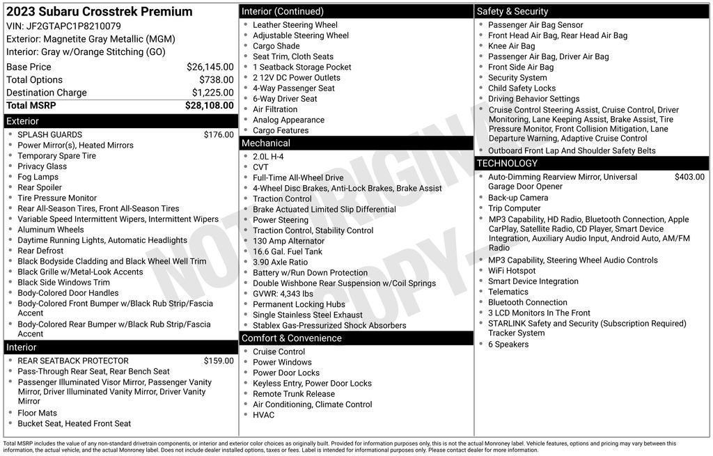 2023 Subaru Crosstrek Premium