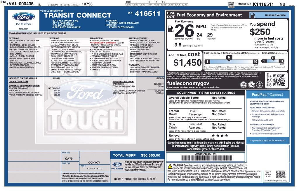 2019 Ford Transit Connect XLT
