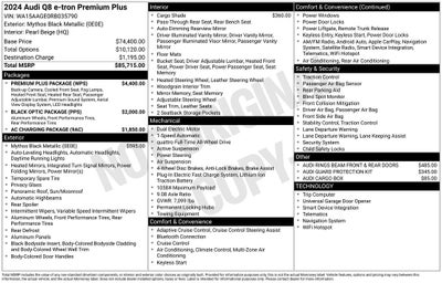 2024 Audi Q8 e-tron Premium Plus quattro