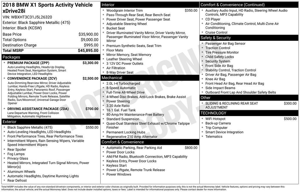 2018 BMW X1 xDrive28i