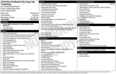 2018 RAM ProMaster City Tradesman