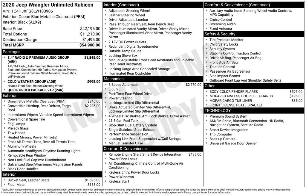 2020 Jeep Wrangler Unlimited Rubicon