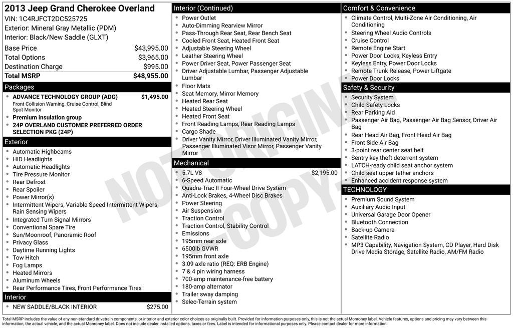 2013 Jeep Grand Cherokee Overland
