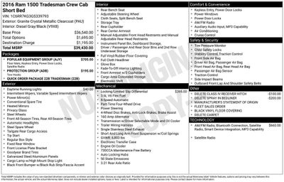 2016 RAM 1500 Tradesman