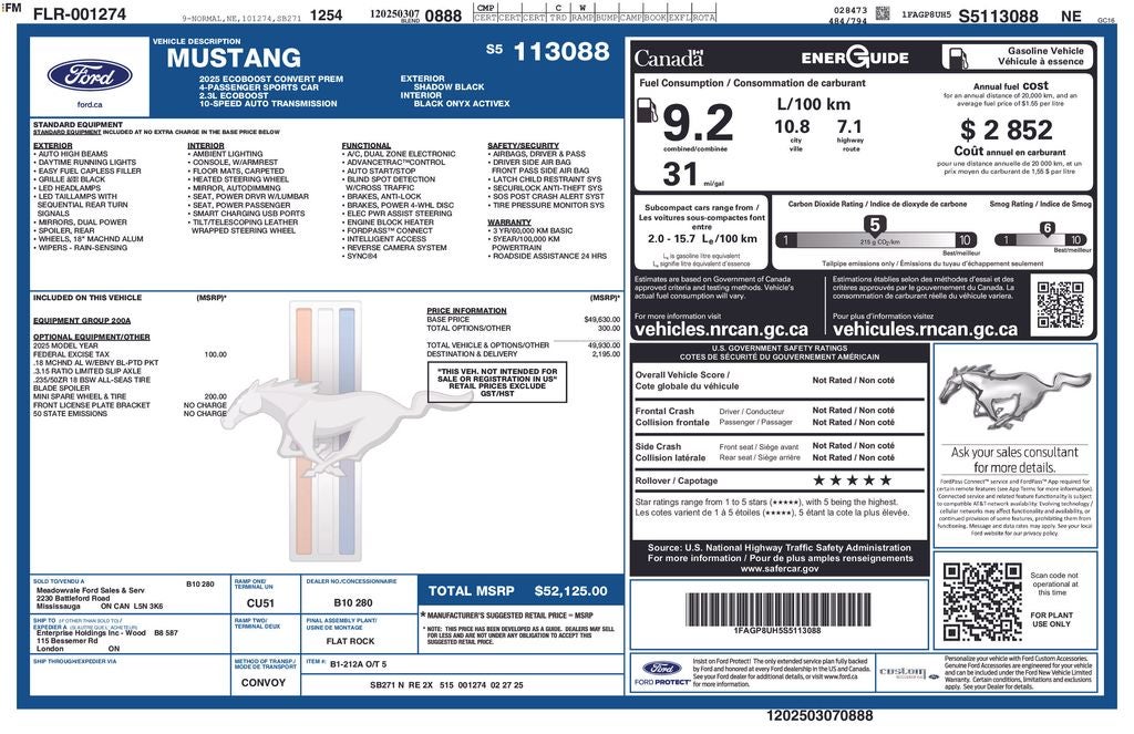 2025 Ford Mustang EcoBoost