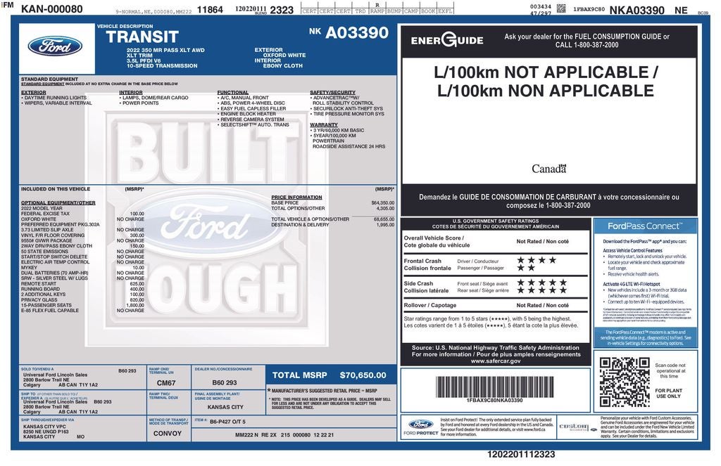 2022 Ford Transit-350 XLT