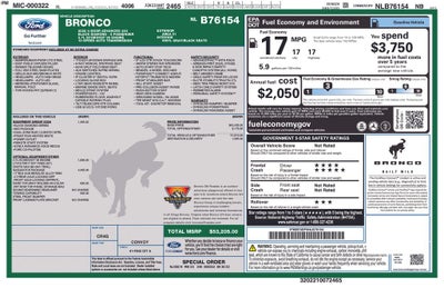 2022 Ford Bronco Black Diamond