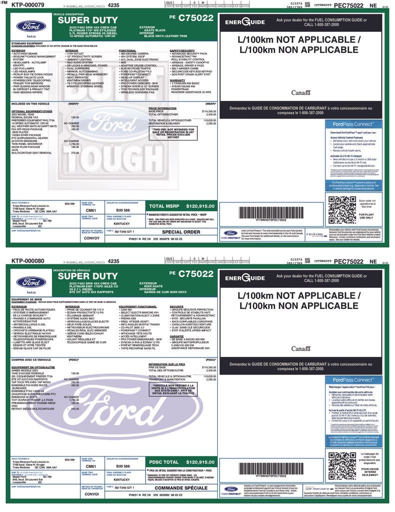 2023 Ford F-450SD Platinum