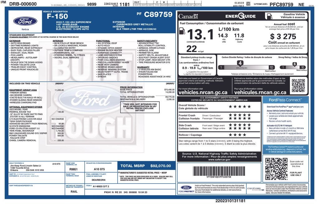 2023 Ford F-150 Tremor