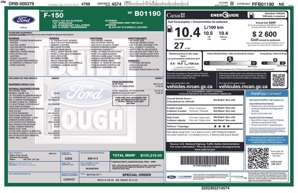 2023 Ford F-150 Platinum