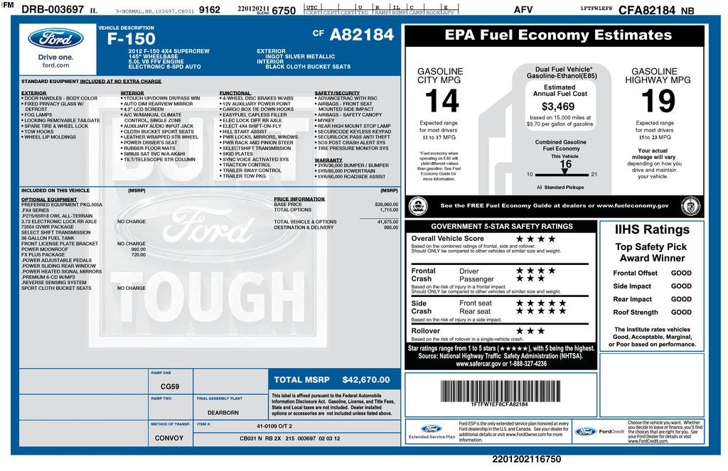2012 Ford F-150 FX4