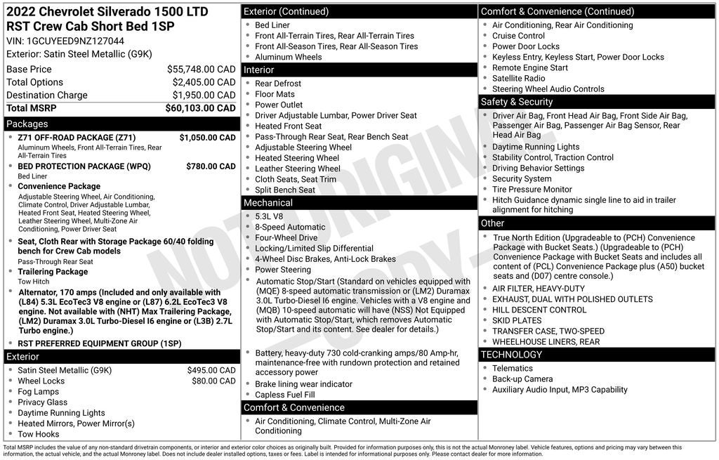 2022 Chevrolet Silverado 1500 LTD RST