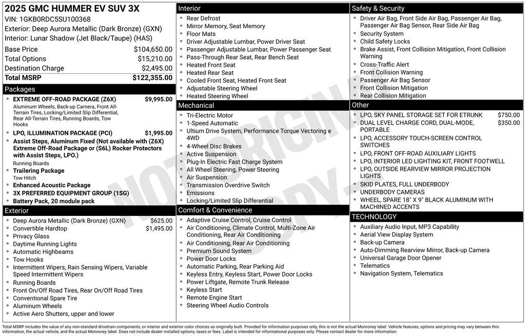 2025 GMC Hummer EV SUV 3X