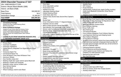 2024 Chevrolet Traverse LT 2LT