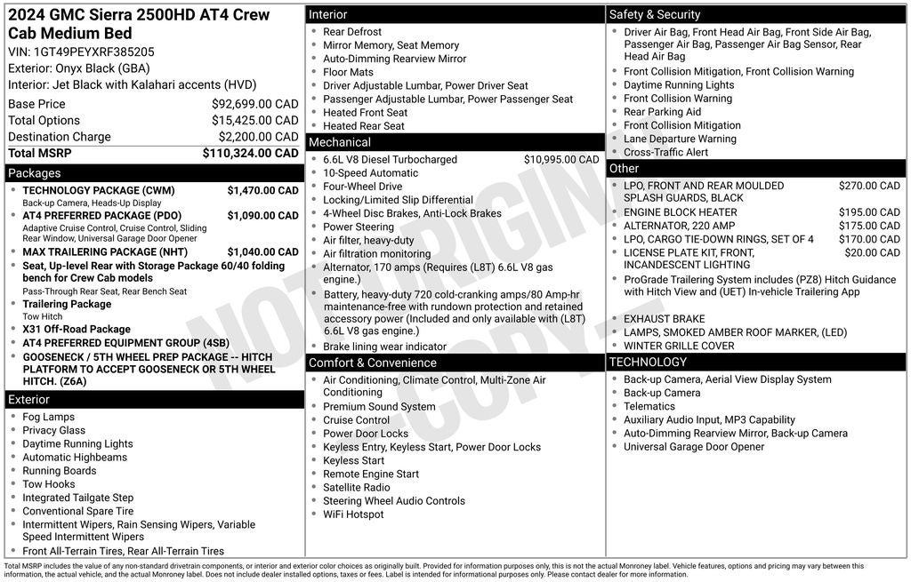 2024 GMC Sierra 2500HD AT4
