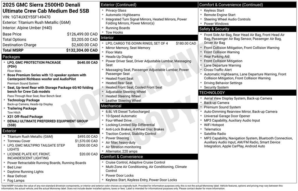 2025 GMC Sierra 2500HD Denali Ultimate