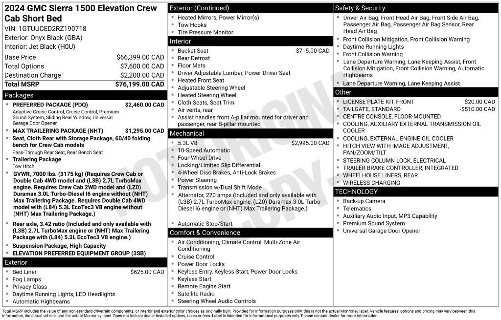 2024 GMC Sierra 1500 Elevation